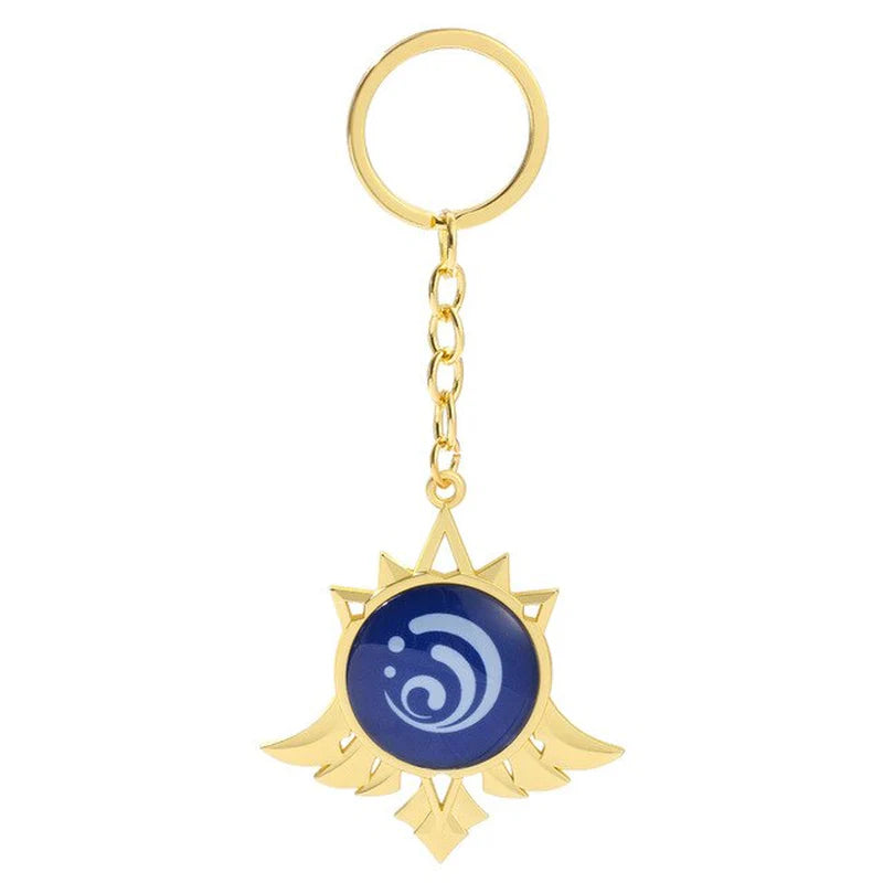 Genshin Impact Sumeru Vision Keychain Big Size Luminous Double Sided Seven Element Pendant Keyring Cosplay Accessories Props