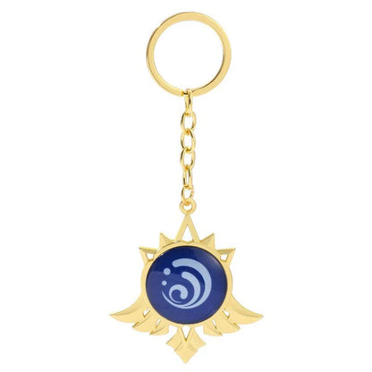 Genshin Impact Sumeru Vision Keychain Big Size Luminous Double Sided Seven Element Pendant Keyring Cosplay Accessories Props