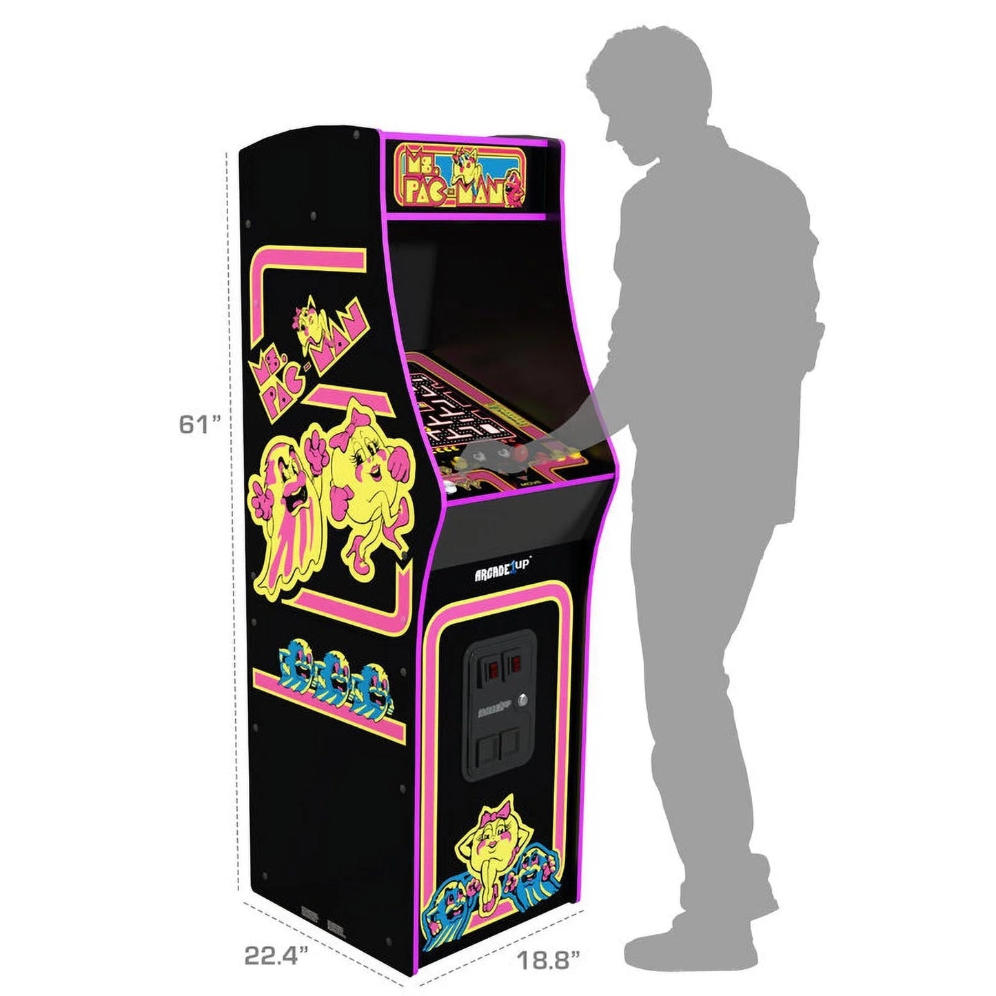 Ms Pac-Man Deluxe Black Arcade Machine 14 Games in 1