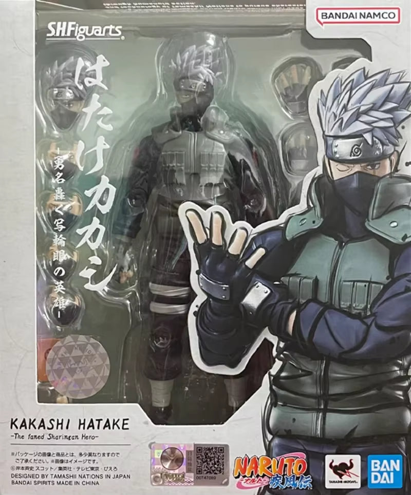 Naruto：Shippūden Anime Figure SHF Hatake Kakashi 2.0 the Hero of Sharingan Action Figure Toys for Kids Gift Model Dolls