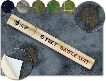 Battle Game Mat for DND - [48" X 72"] Wargaming Tabletop Map - Gaming Board for Warhammer 40K, Dungeons and Dragons, Wargame RPG - Vinyl Gaming Frontline Terrain