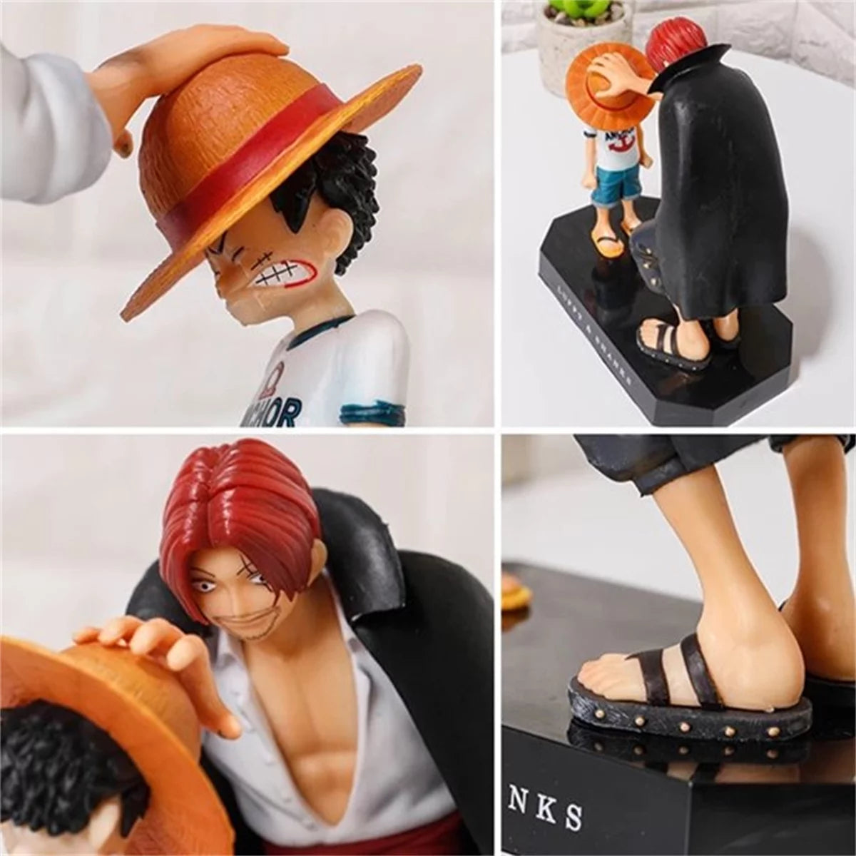 17Cm One Piece Anime Figure Four Emperors Shanks Straw Hat Luffy Action Figure One Piece Figurine