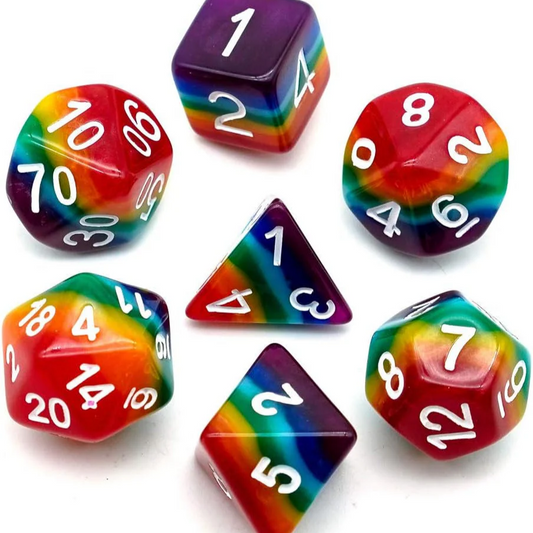 Rainbow Dice DND Polyhedral Dice Sets for Dungeons and Dragons Role Playing Game (Rainbow-Opaque)