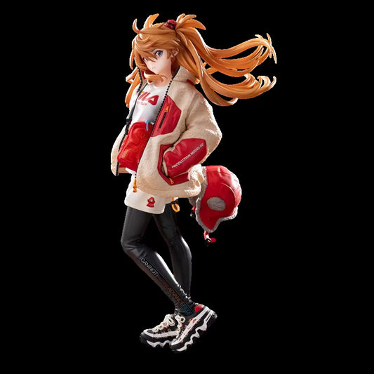 23CM EVA Anime Figure Asuka Langley Soryu Tide Brand Costume Dress up Model Toy Gift Collection PVC Evangelion Aciton Figure