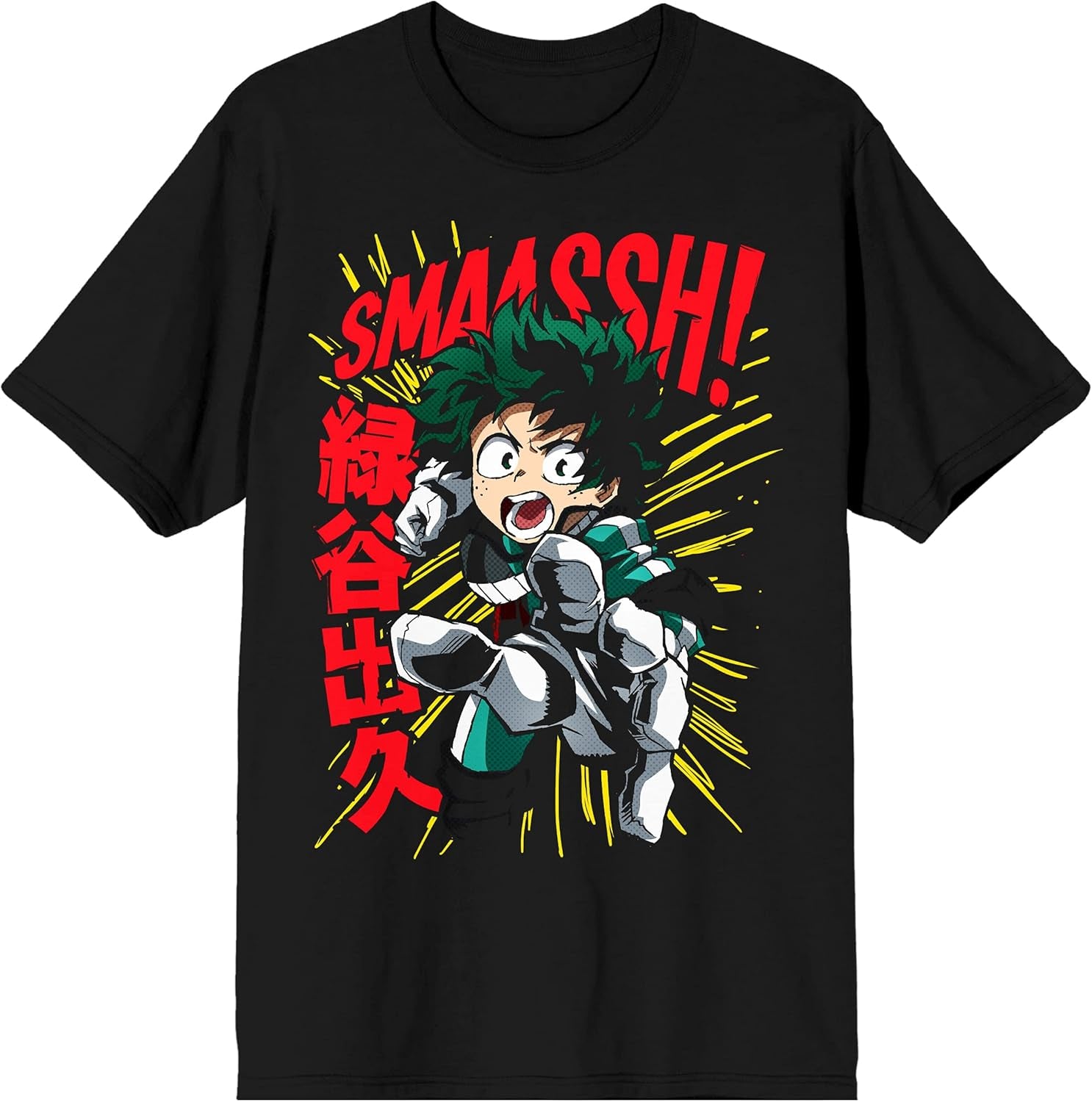 My Hero Academia Anime Cartoon Smash Character Mens Tee