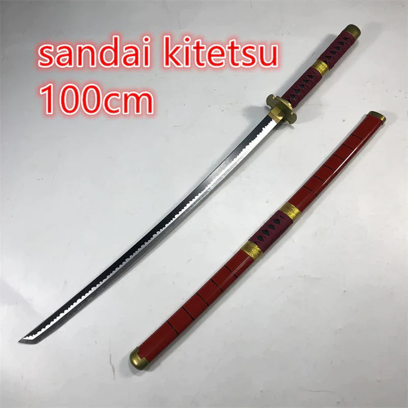 Cosplay 1:1 Anime Roronoa Zoro Sword Weapon Armed Katana Espada Wood Ninja Knife Samurai Sword Prop Toys for Teens