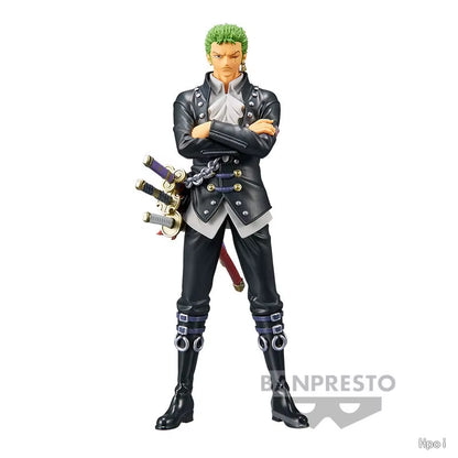 Anime One Piece Roronoa Zoro FILM RED Men of the Grand Line Black Suit Zoro Aciton Figure Monkey D. Luffy Toy Gift 17CM