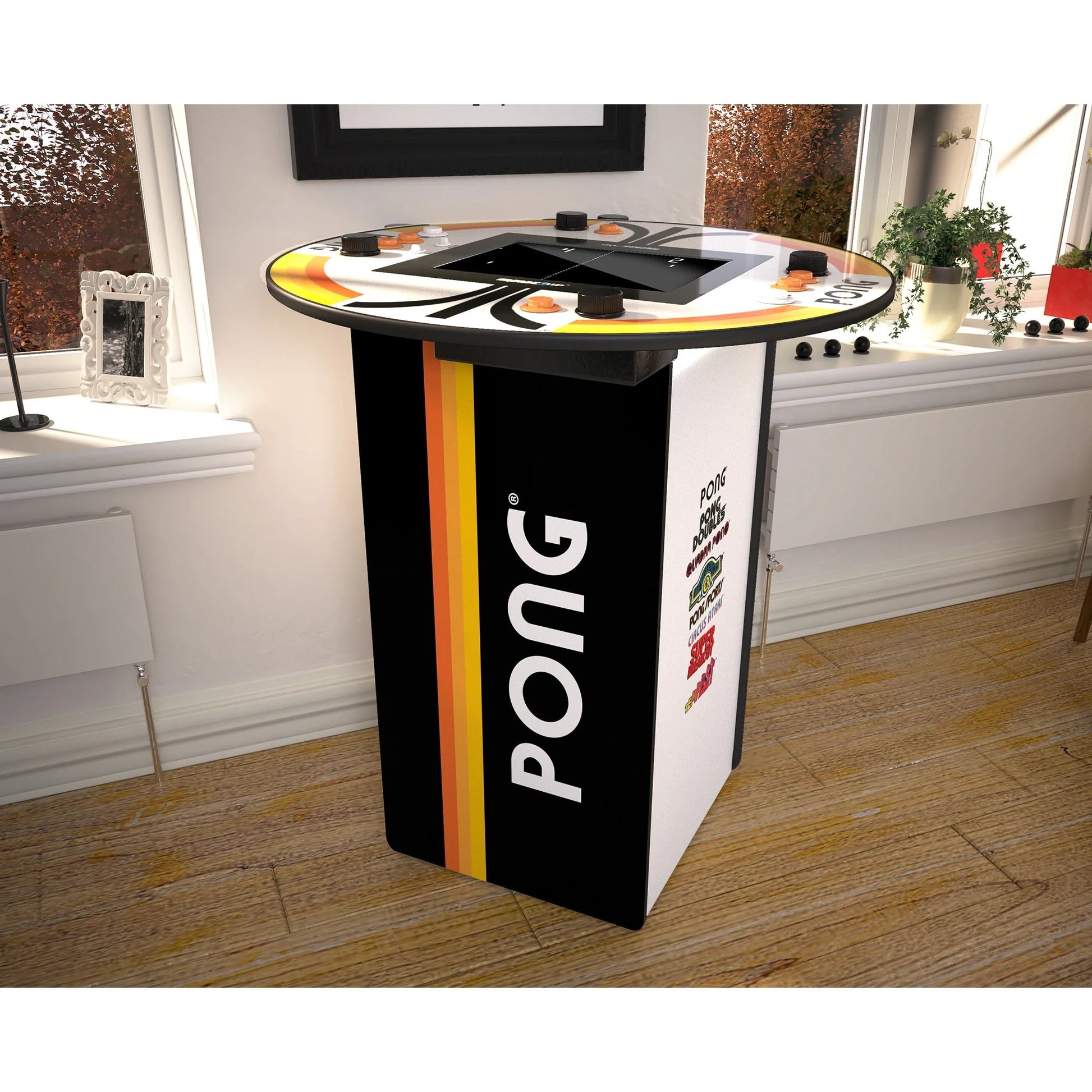 Pong Pub Table, 8 Games in 1, 4-Player, Arcade Gaming Table