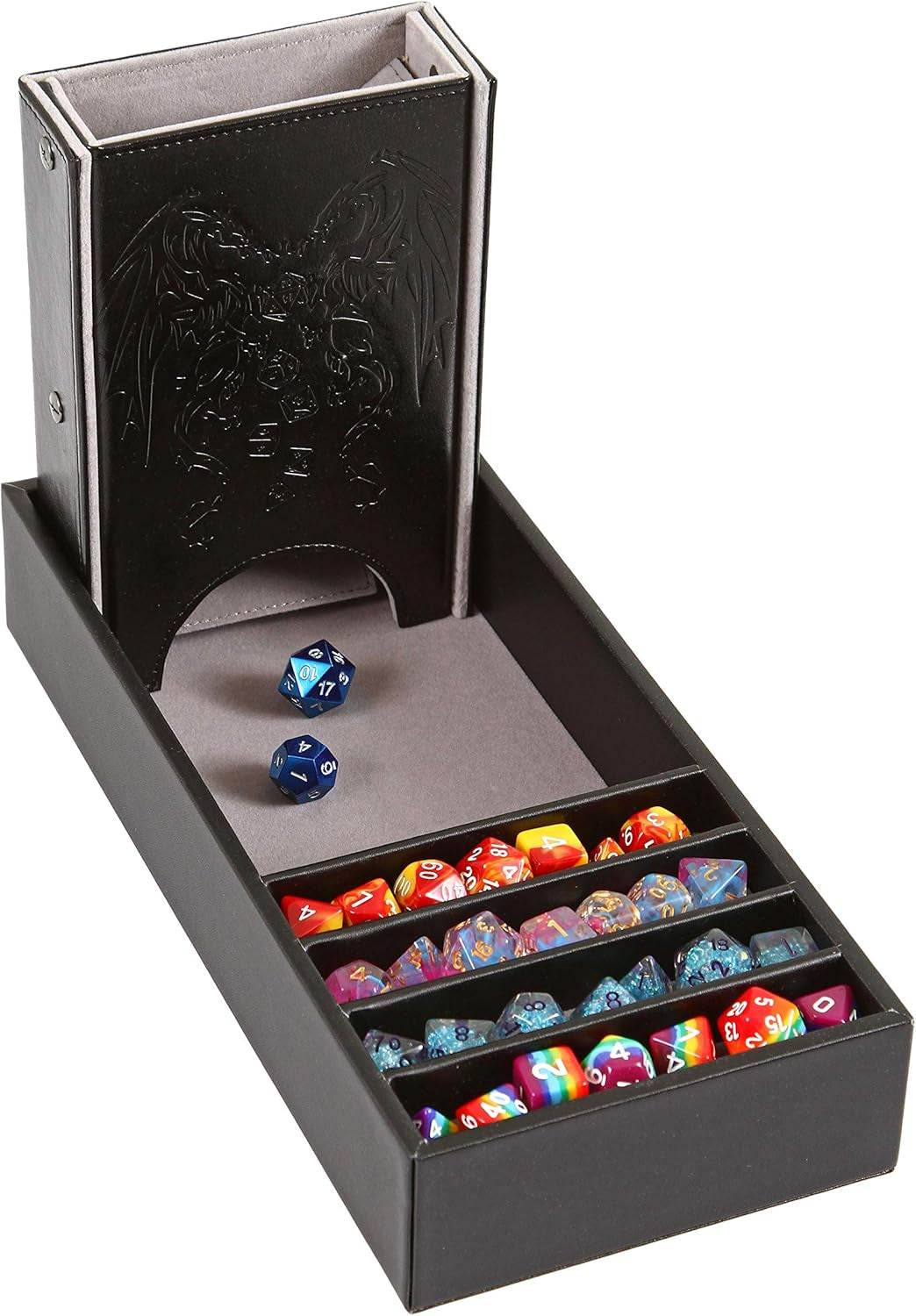 Citadel Dice Tray and Dice Tower - Dnd Dice Tray, Dice Box Storage for Dice and Removable Dice Tower - 3 in 1 Dice Rolling Tray, Storage and Tower - Perfect for RPG and Tabletop Gaming