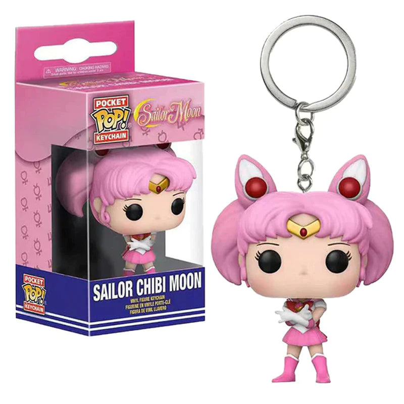 Sailor Moon Chibiusa Cute Cartoon Doll Key Chain Funko Pop Kawaii Toy Backpack Pendant Decoration Adorkable Christmas Presents