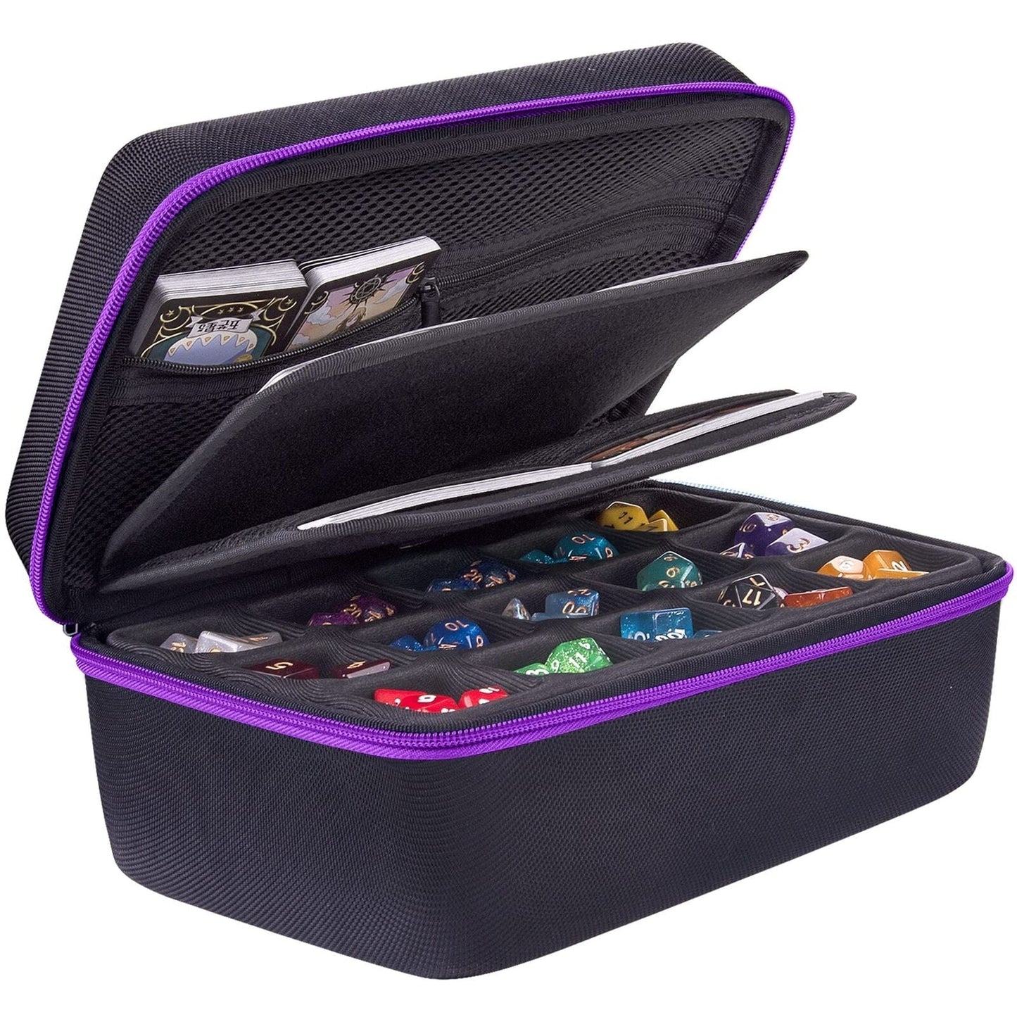 Dice Storage Case Big Capacity DND Dice Case Dice Organizer Box with Handle A...