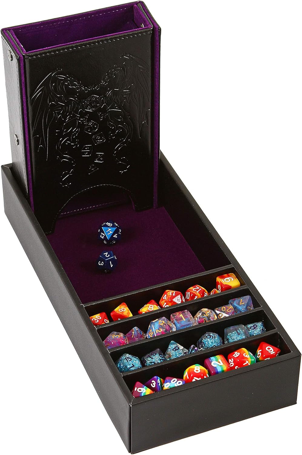 Citadel Dice Tray and Dice Tower - Dnd Dice Tray, Dice Box Storage for Dice and Removable Dice Tower - 3 in 1 Dice Rolling Tray, Storage and Tower - Perfect for RPG and Tabletop Gaming