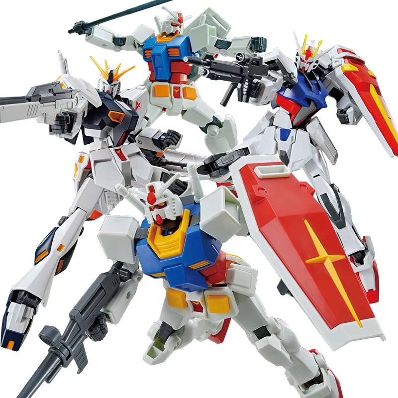 Original GUNDAM Anime Model EG 1/144 RX-78-2 STRIKE and V GUNDAM Action Figure Assembly Model Toys Gifts for Children