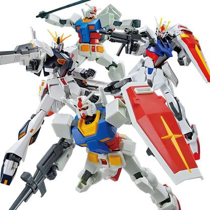 Original GUNDAM Anime Model EG 1/144 RX-78-2 STRIKE and V GUNDAM Action Figure Assembly Model Toys Gifts for Children