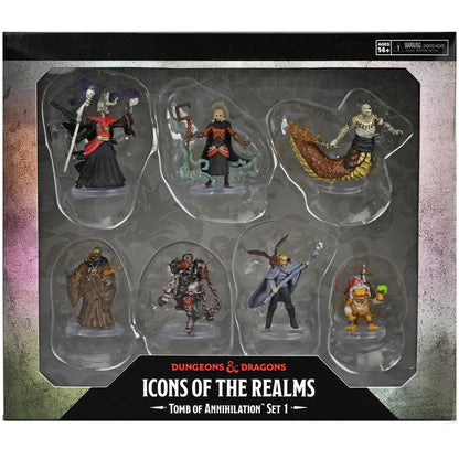 D&D Icons of the Realms: Tomb of Annihilation: Box 1 - 7 Figure Set, Pre-Painted Miniatures, RPG,