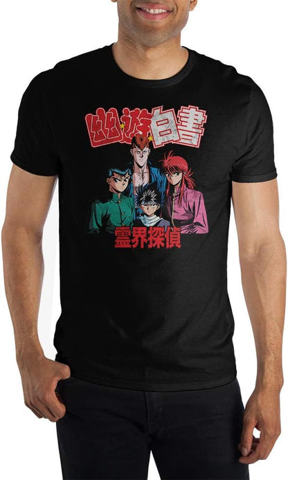 Yu Yu Hakusho Anime Cartoon Mens Black Graphic Tee