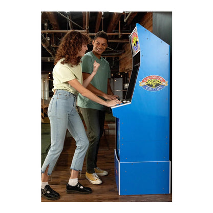 Street Fighter II Big Blue Arcade Machine with Riser and Stool Bundle, Teen & Adult