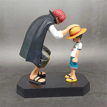 17Cm One Piece Anime Figure Four Emperors Shanks Straw Hat Luffy Action Figure One Piece Figurine