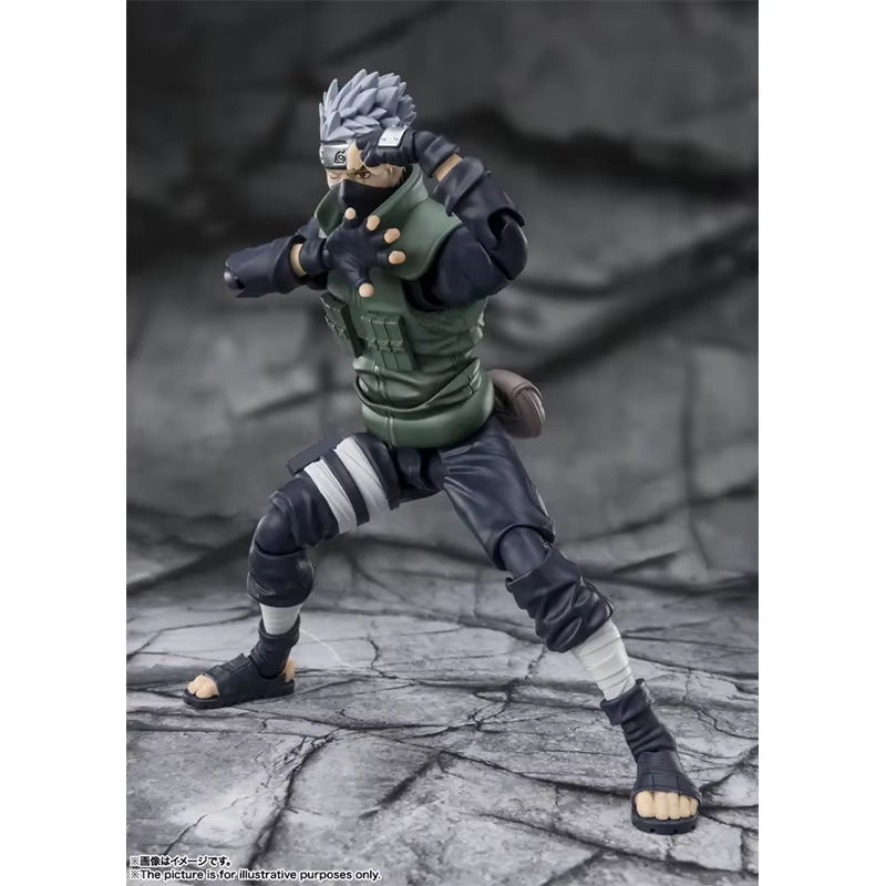 Naruto：Shippūden Anime Figure SHF Hatake Kakashi 2.0 the Hero of Sharingan Action Figure Toys for Kids Gift Model Dolls