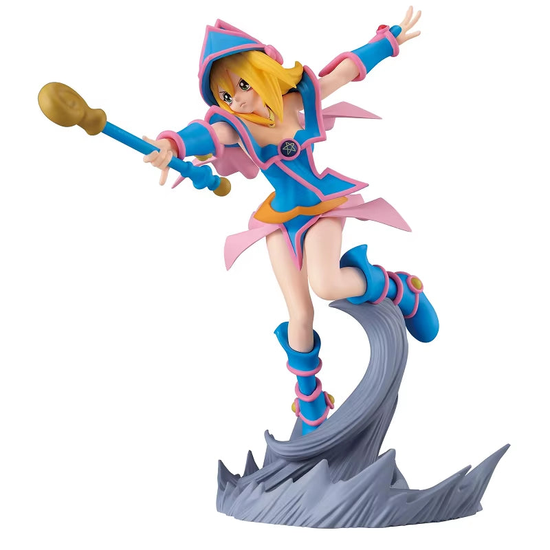 Original Banpresto Anime Yu-Gi-Oh! Duel Monsters Yami Yuugi Dark Magician Girl Senkou Zekkei Action Figure Model Toy