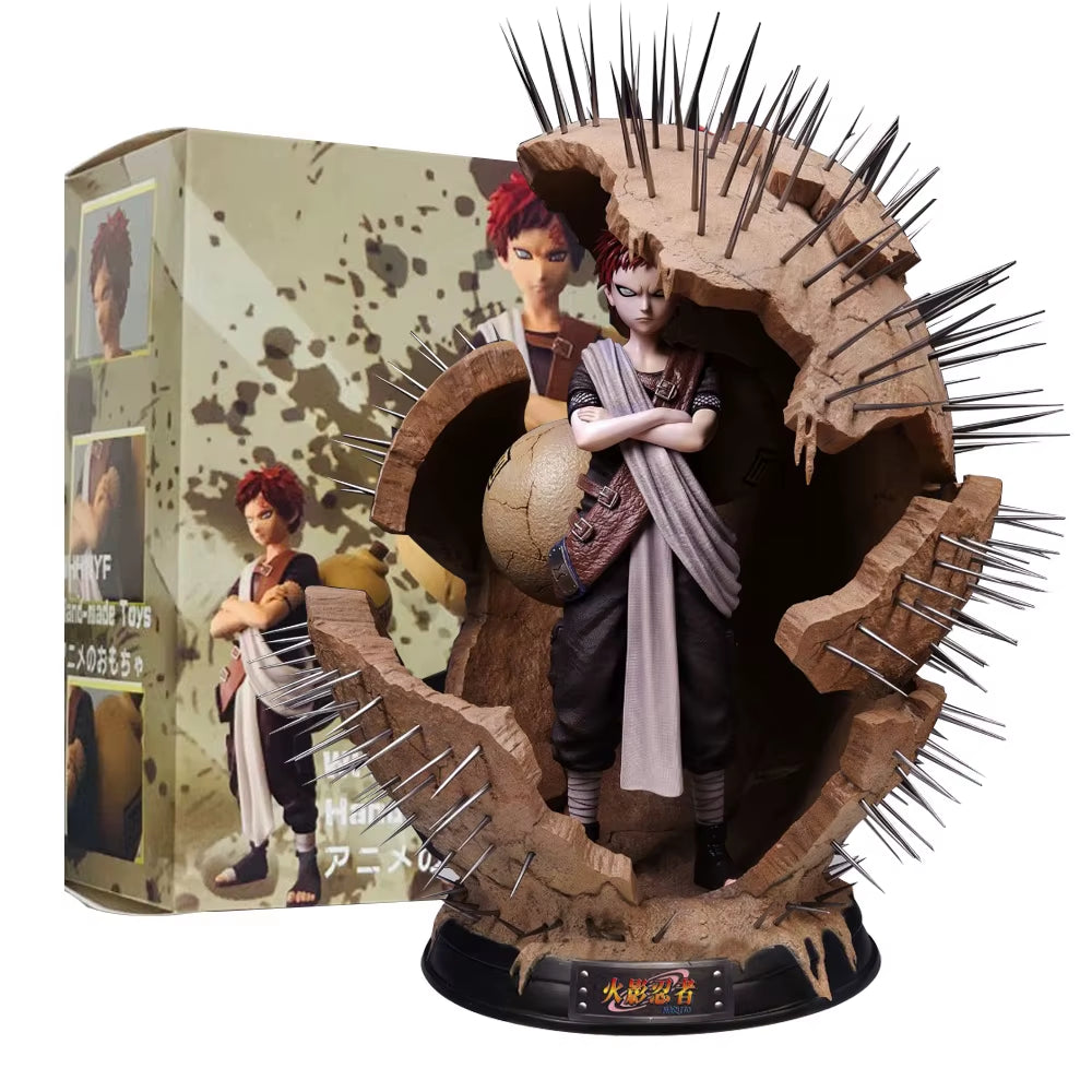 20CM Anime Naruto Ten Years of Hundred Ninja Gaara Big Gourd Decorative Model Toy Gift Collection Action Figure