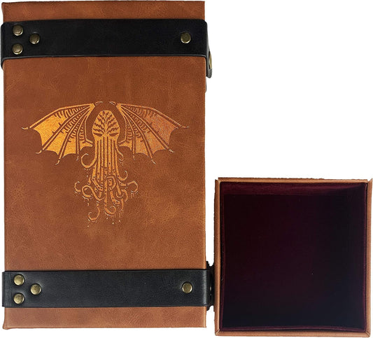 Book-Shaped Chromatic/Red Cthulhu Tome Rolling Magic Book Tray for All Tabletop Rpgs like D&D, Call of Cthulhu, Shadowrun.