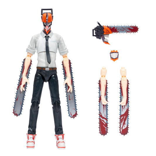 Total Anime Chainsaw Man - 6.5-Inch Figure with Alternate Head and Arms plus Swappable Mouthpiece