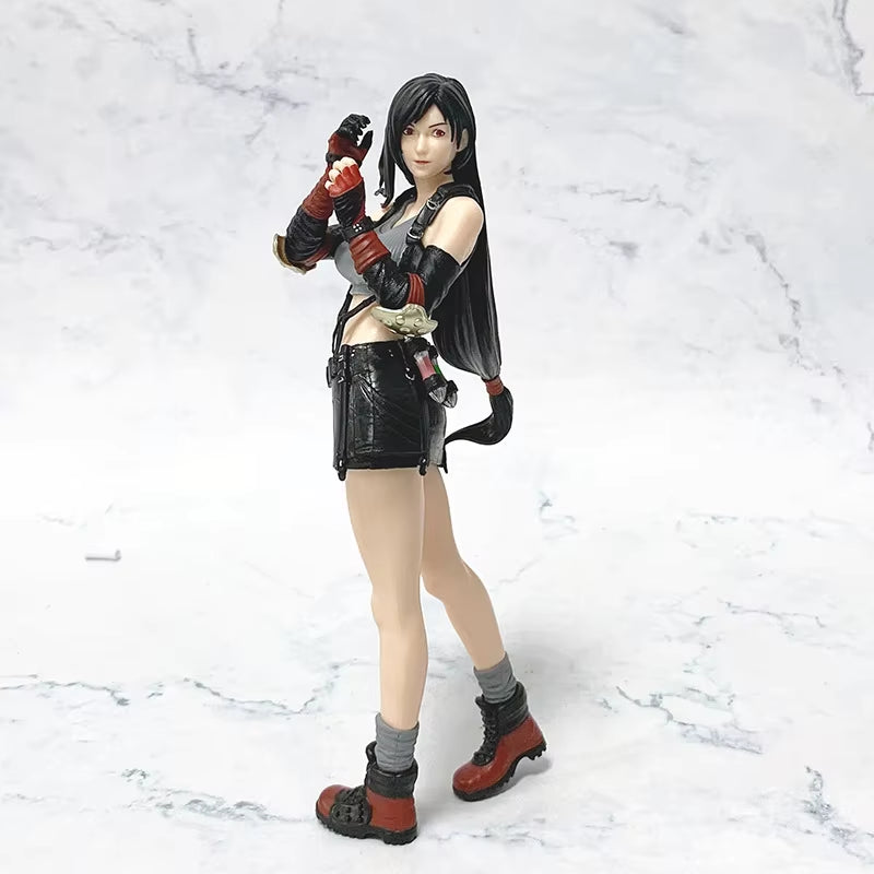 20CM Anime Game Final Fantasy VII Remake Tifa Lockhart Figure Standing Model Toy Doll Aciton Figure PVC Collection