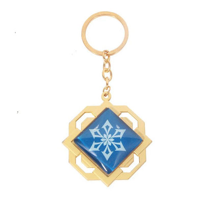 Genshin Impact Sumeru Vision Keychain Big Size Luminous Double Sided Seven Element Pendant Keyring Cosplay Accessories Props