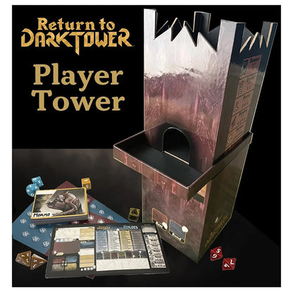 Return to Dark Tower: RPG Player Tower - Unique Rolplaying Game Accessory Set, Includes Dice, 14" Tower, Cards & More