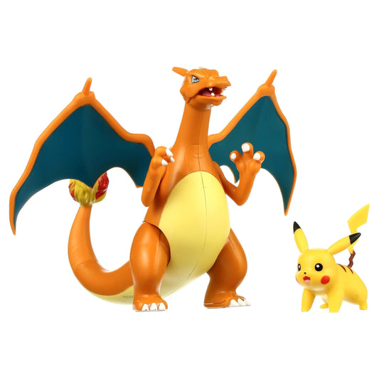 Pokémon Battle Figure 2 Pack - Features 4.5-Inch Charizard and 2-Inch Pikachu Battle Figures