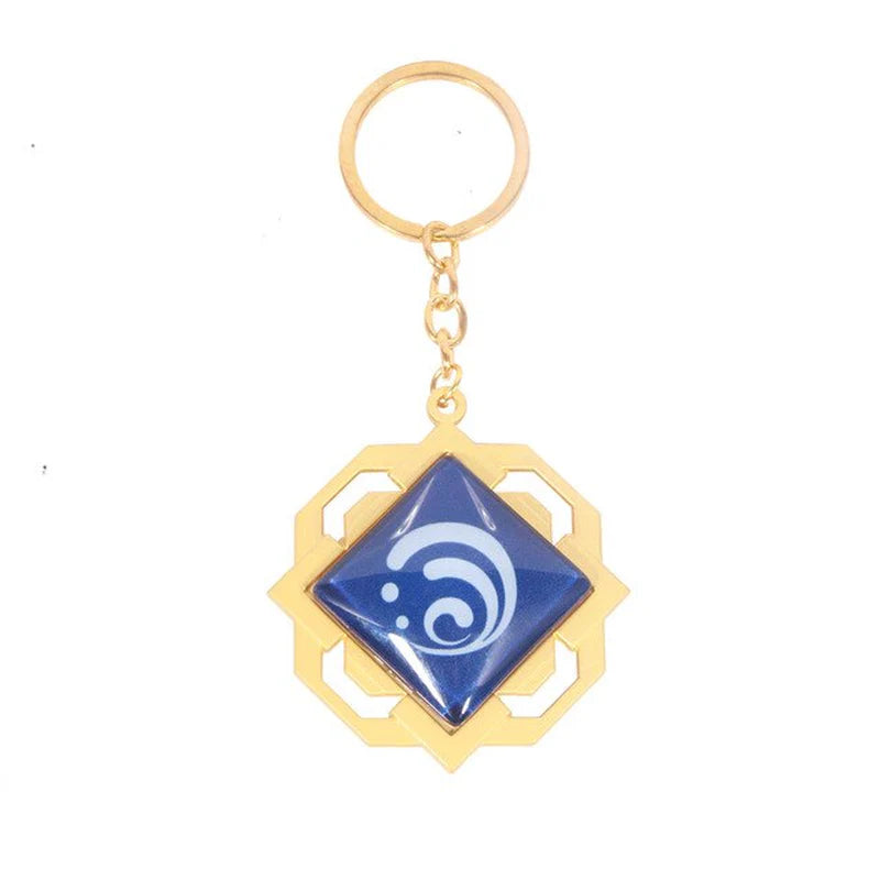 Genshin Impact Sumeru Vision Keychain Big Size Luminous Double Sided Seven Element Pendant Keyring Cosplay Accessories Props