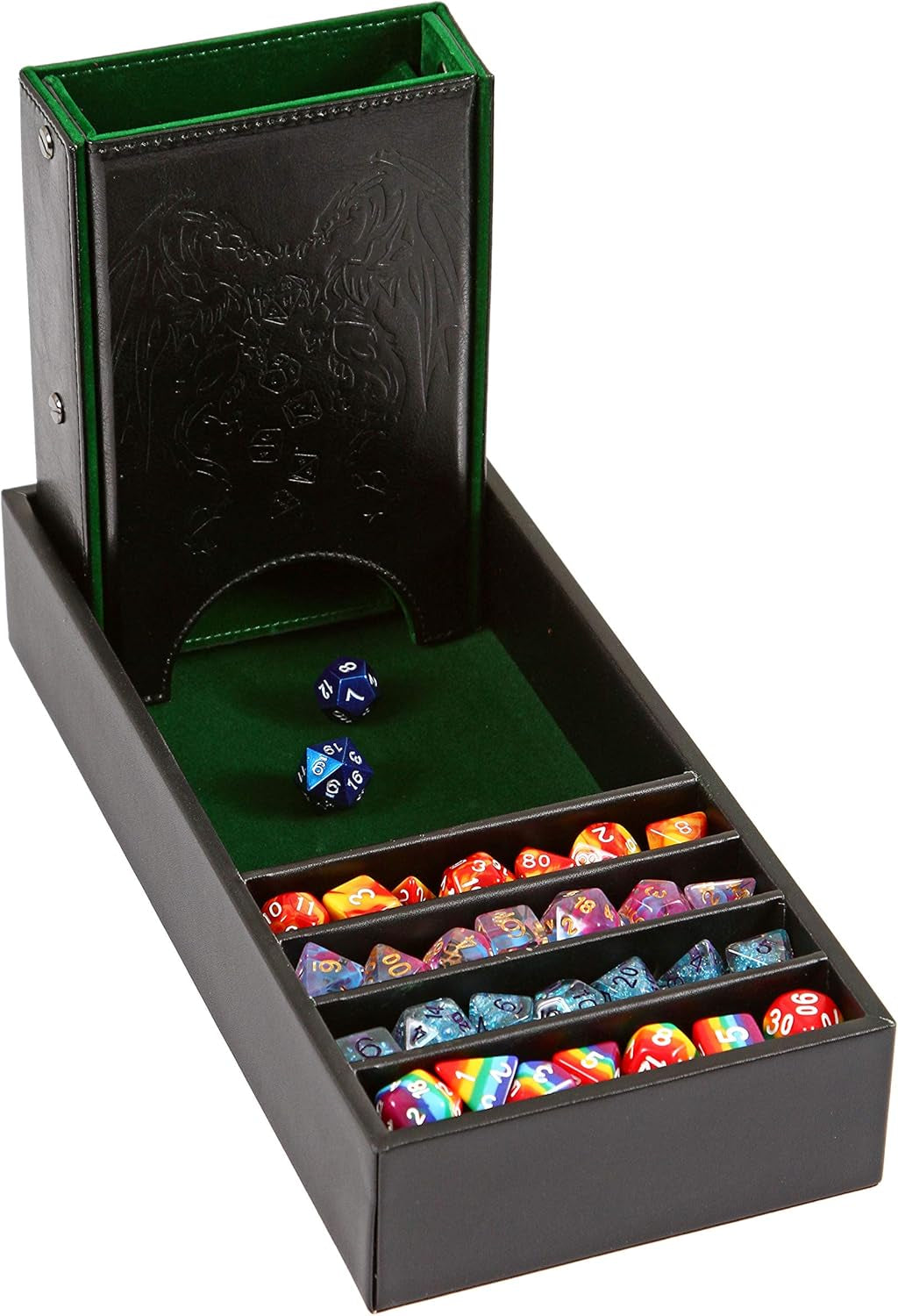 Citadel Dice Tray and Dice Tower - Dnd Dice Tray, Dice Box Storage for Dice and Removable Dice Tower - 3 in 1 Dice Rolling Tray, Storage and Tower - Perfect for RPG and Tabletop Gaming