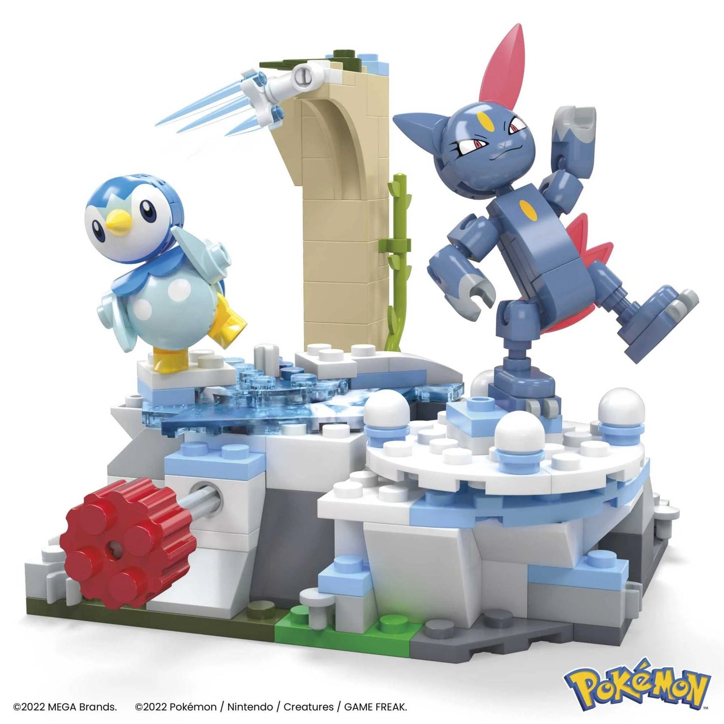 MEGA Pokemon Building Toy Kit Piplup and Sneasel'S Snow Day (171 Pieces) for Kids