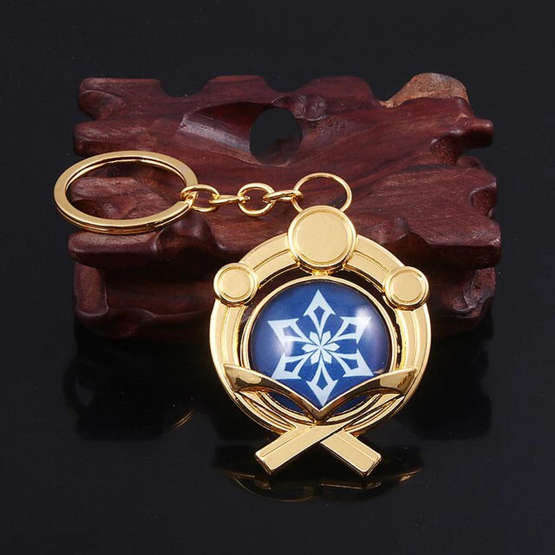 Genshin Impact Sumeru Vision Keychain Big Size Luminous Double Sided Seven Element Pendant Keyring Cosplay Accessories Props