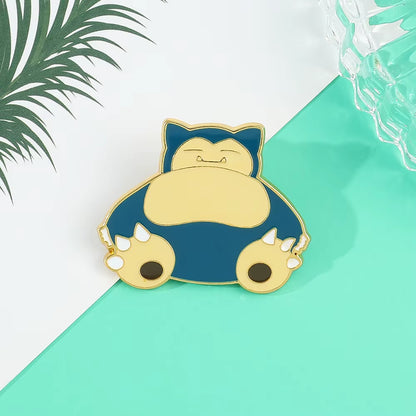 Anime Brooch Pins for Backpack Brooch Pokeball Gengar Meowth Pikachu Squirtle Cute Enamel Pin Kids Gift Accessories