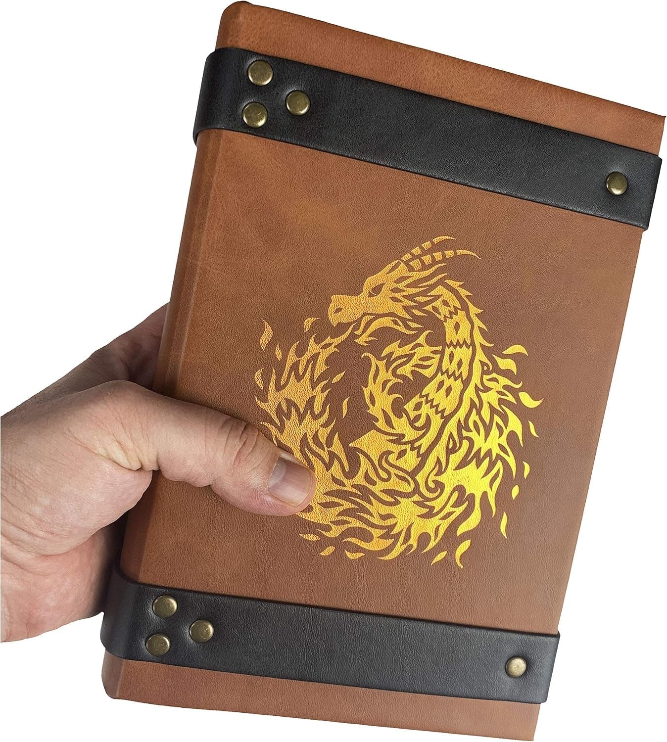 Book-Shaped Cheromatic/Red Fire Dragon Rolling Magic Book Tray for All Tabletop Rpgs like D&D, Call of Cthulhu, Shadowrun.